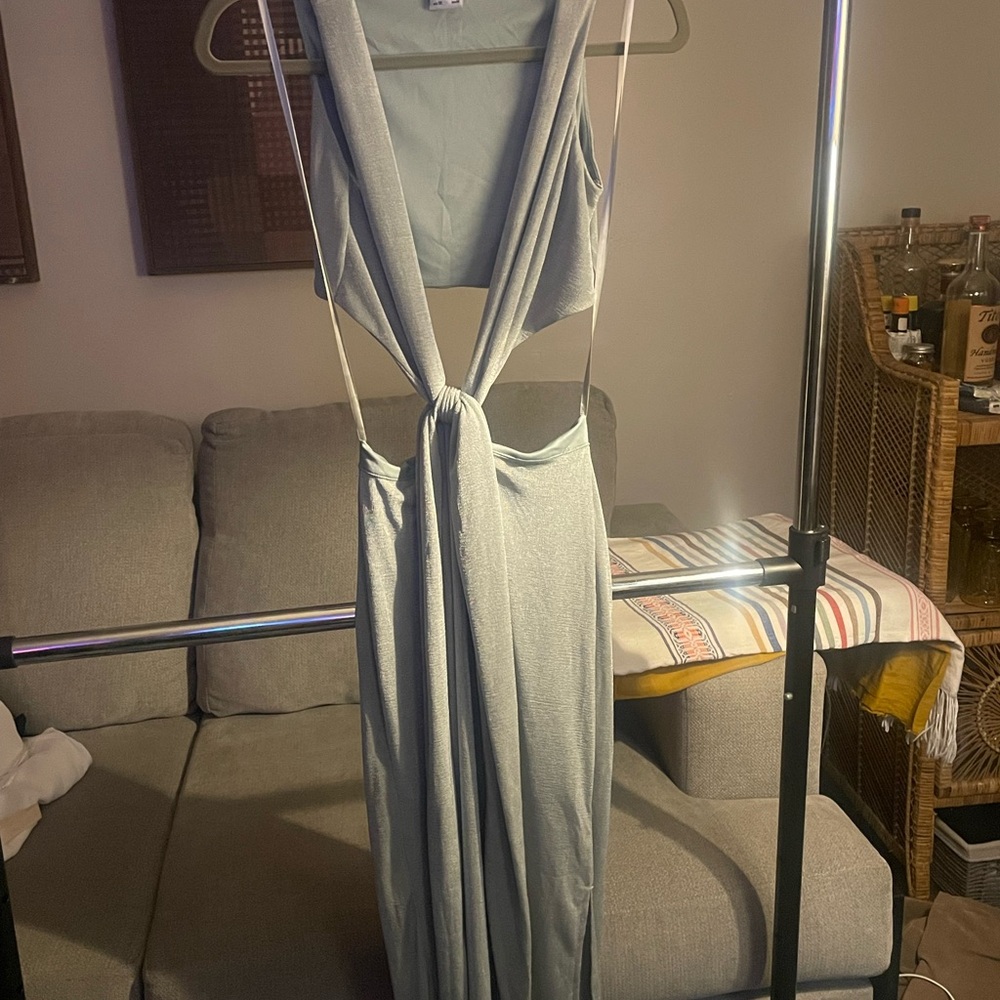 Selfie Leslie Silver Backless Dress